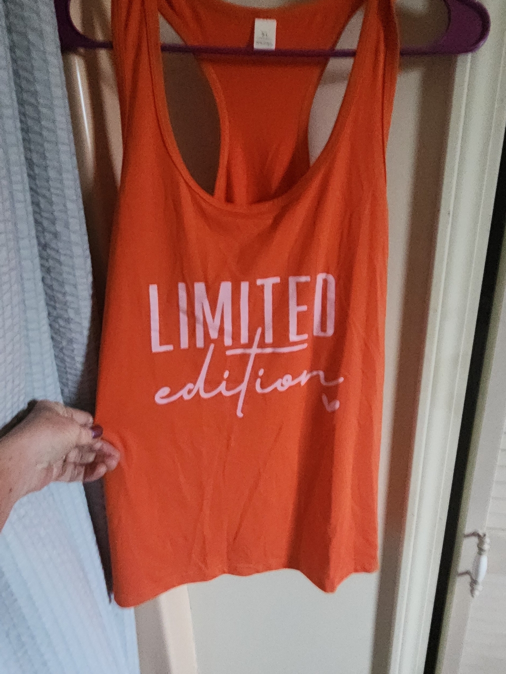 Womens Limited Edition Orange Racerback Tank Top New Without Tags XL